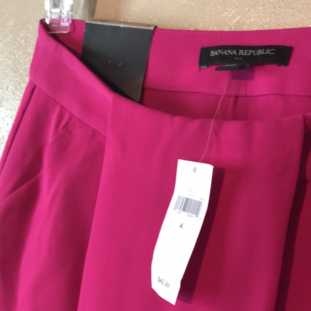 Banana Republic pink shorts pleated front size 4 - Picture 5 of 5